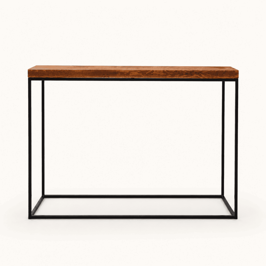 Wooden console table for event hire