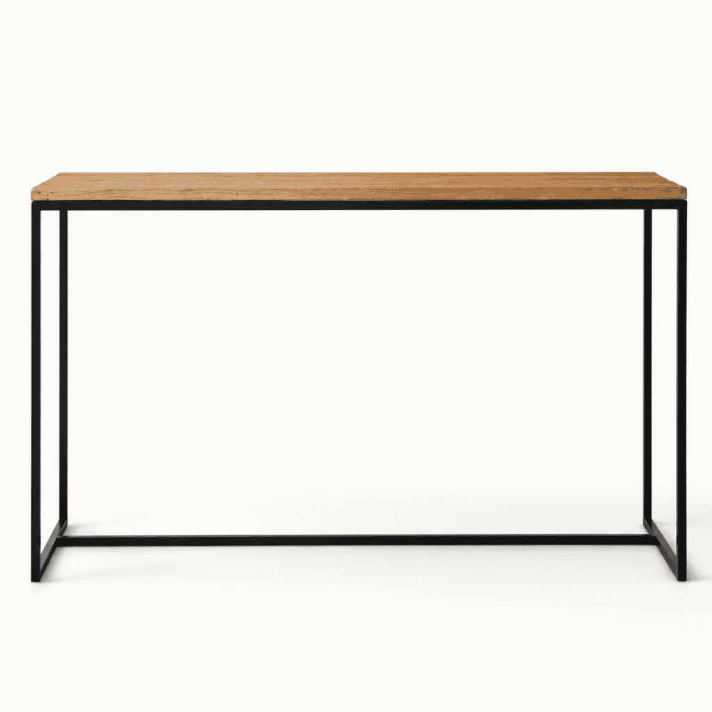 wooden console table for event hire in London