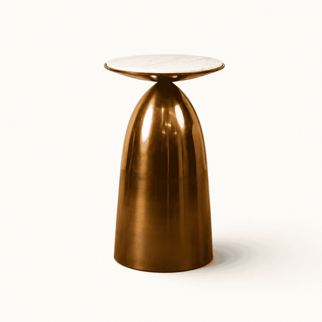 Gold and Marble side table for event hire in London